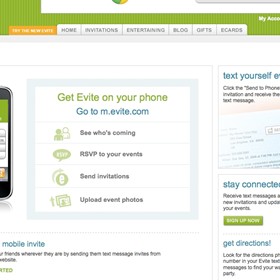 Websites: Evite Mobile Website and iPhone Application